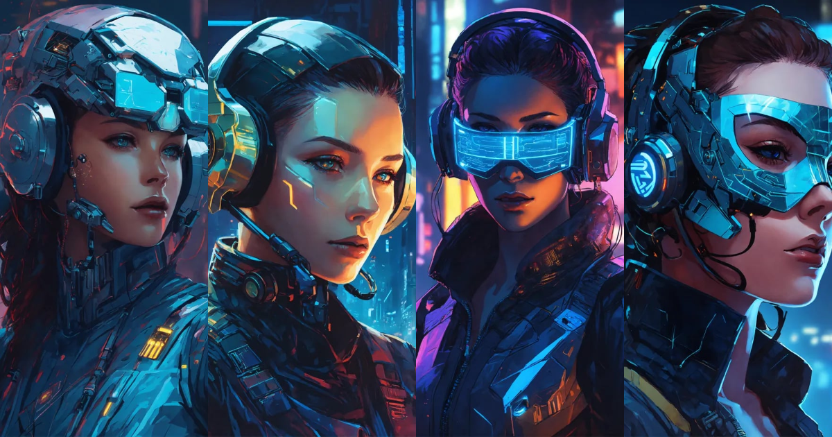 Lexica - A close-up portrait of a female android's face in a cyberpunk ...