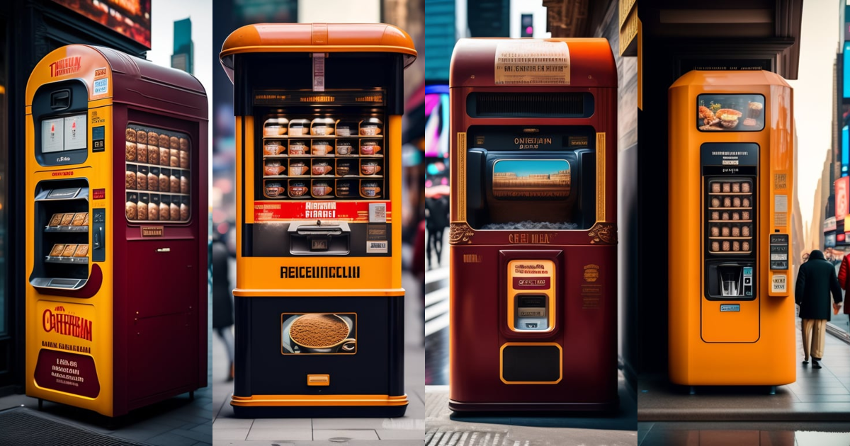 Lexica - Old and rusty coffee vending machine in the middle of Times ...