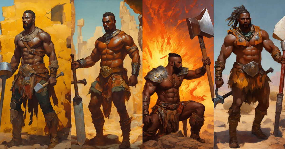 Lexica - Full body portrait, front facing, man, savage, muscular body ...