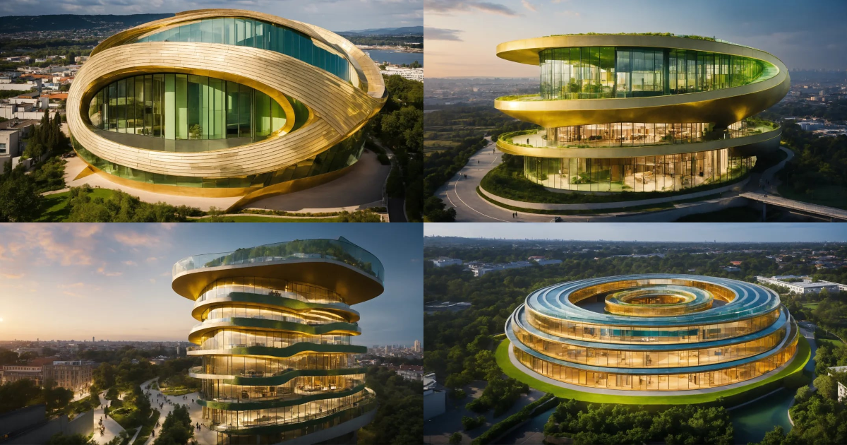 Lexica - A contemporary architectural building in the shape of a spiral ...