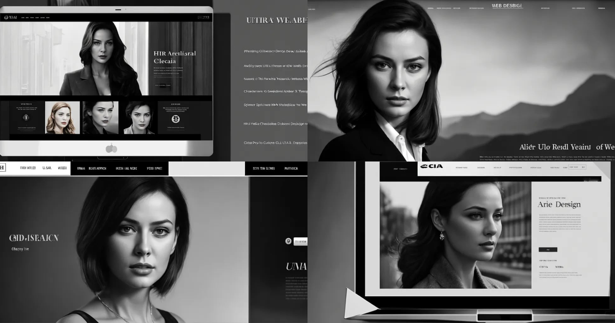Lexica - Ultra realistic, minimalist black and white web design ...