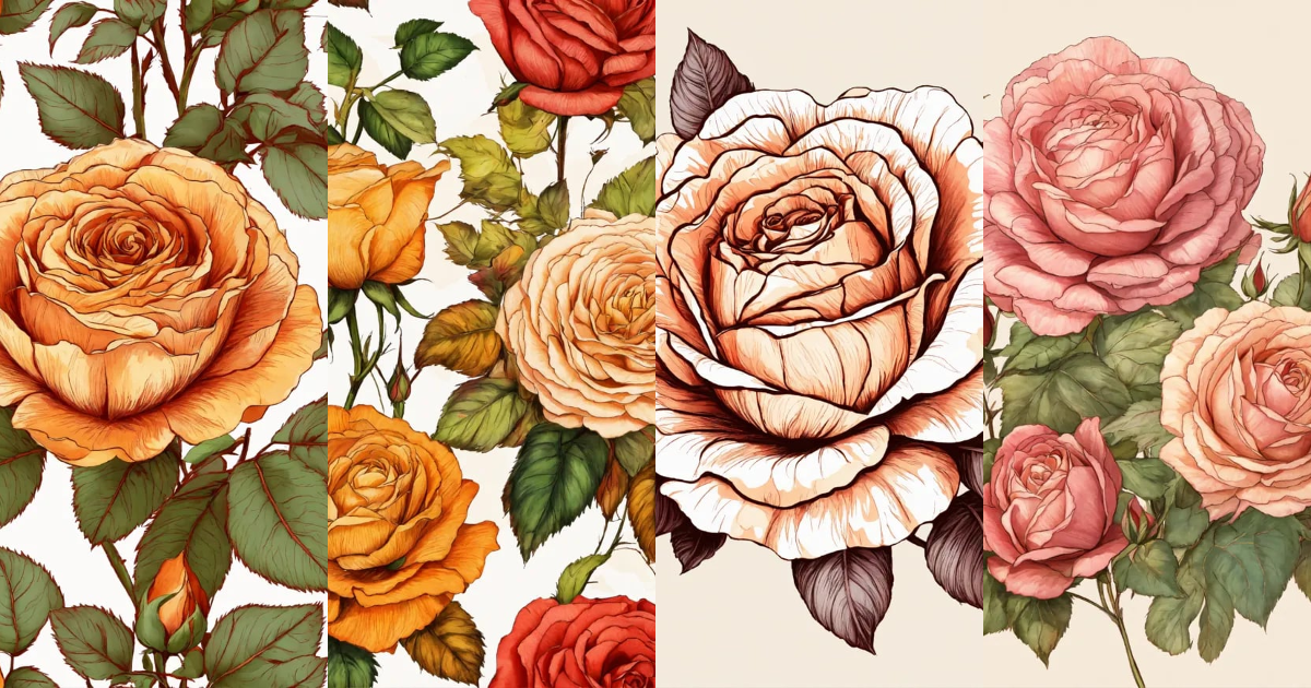 Lexica - Thanksgiving themed rose & bud flower, high quality, detailed ...