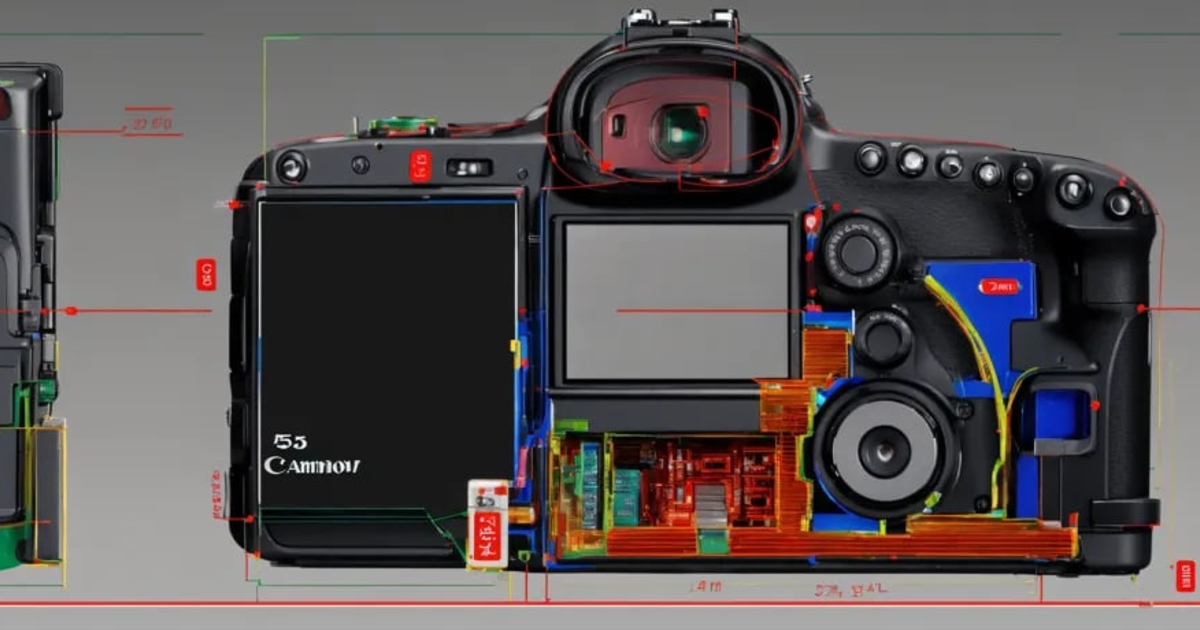 Lexica - Exploded view camera Canon 5D Mark II