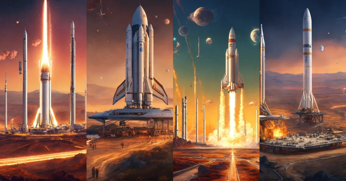 Lexica Hyper Detailed Illustration Digital Landscape Where Rockets