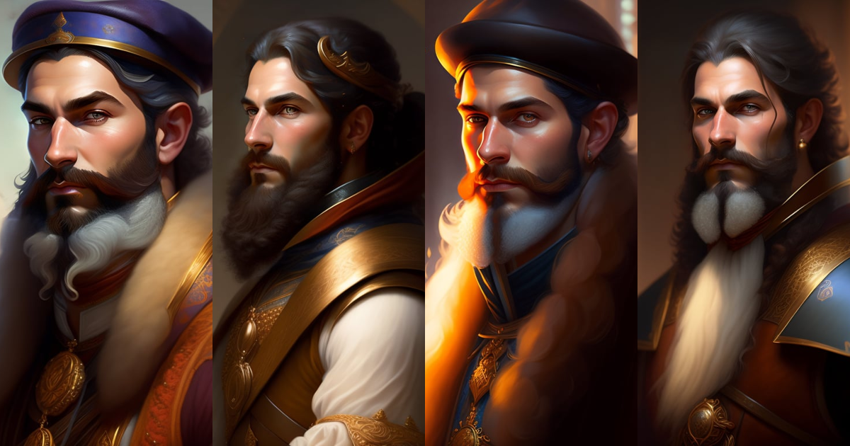 Lexica - A detailed portrait of art man, by justin gerard and greg ...
