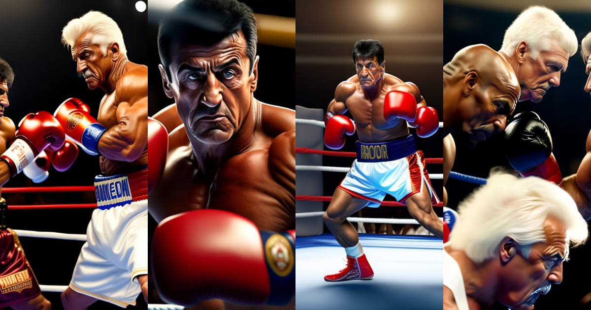 Lexica - Full body shot, 90 year old sylvester stallone as rocky, white ...