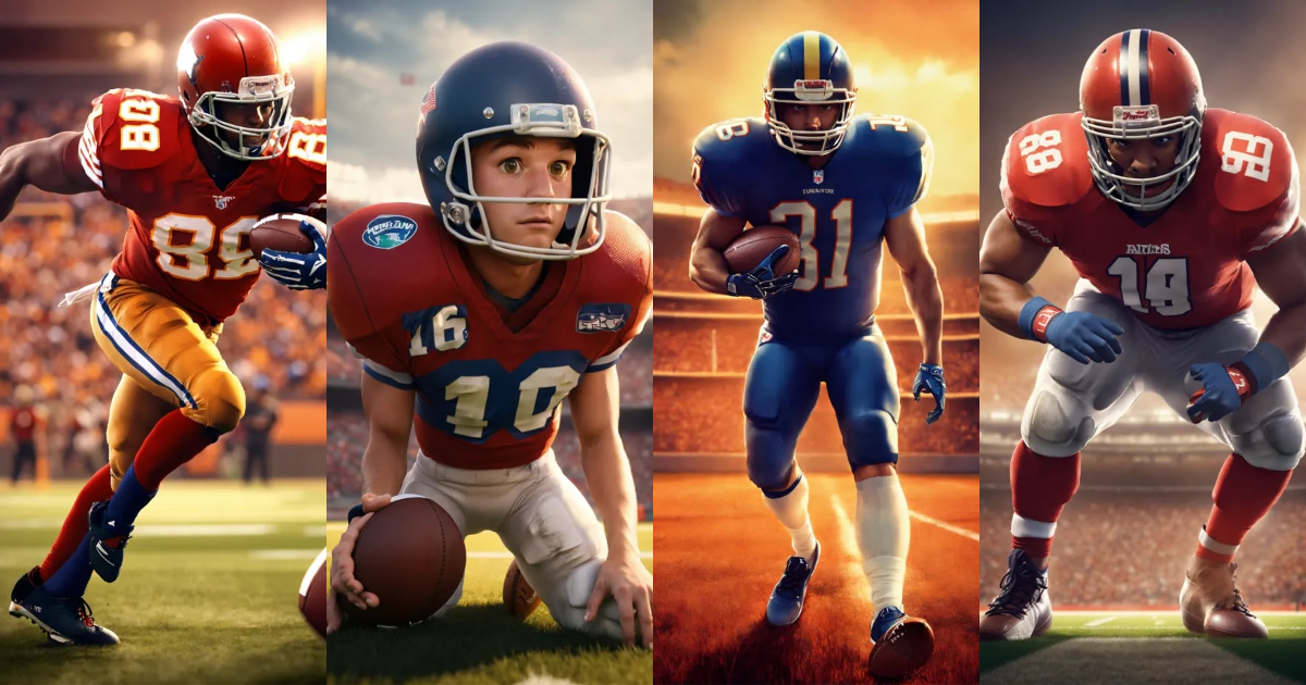 Lexica - A photo of an american football player, pixar animation style