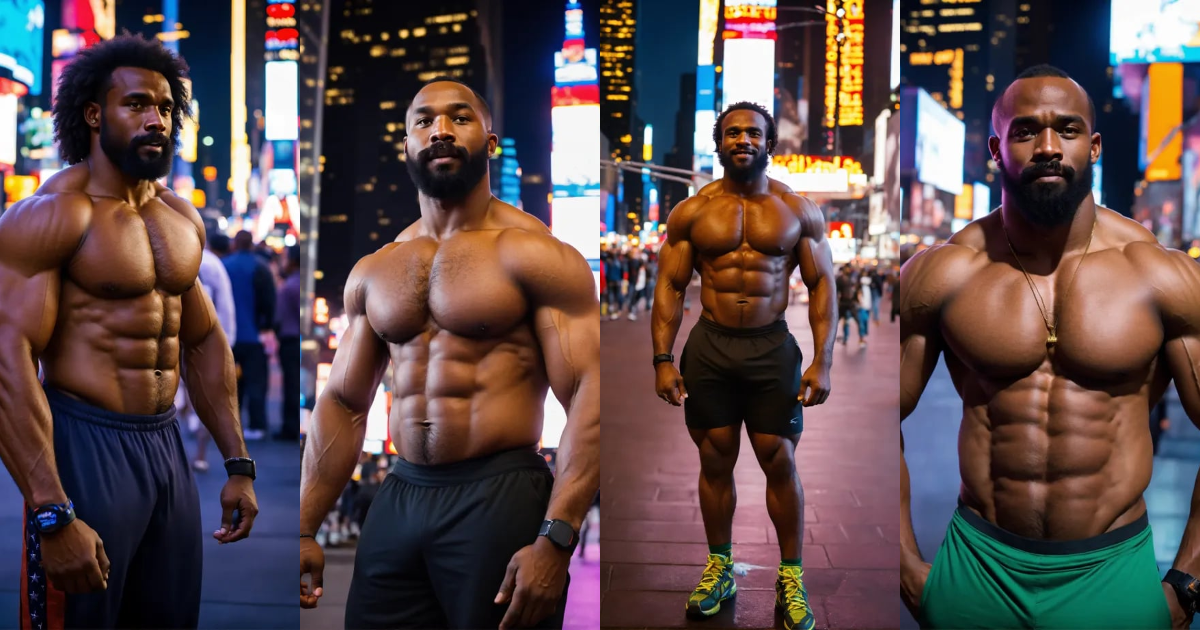 Lexica - 30-year-old hairy Ethiopian man with big muscles, big ...