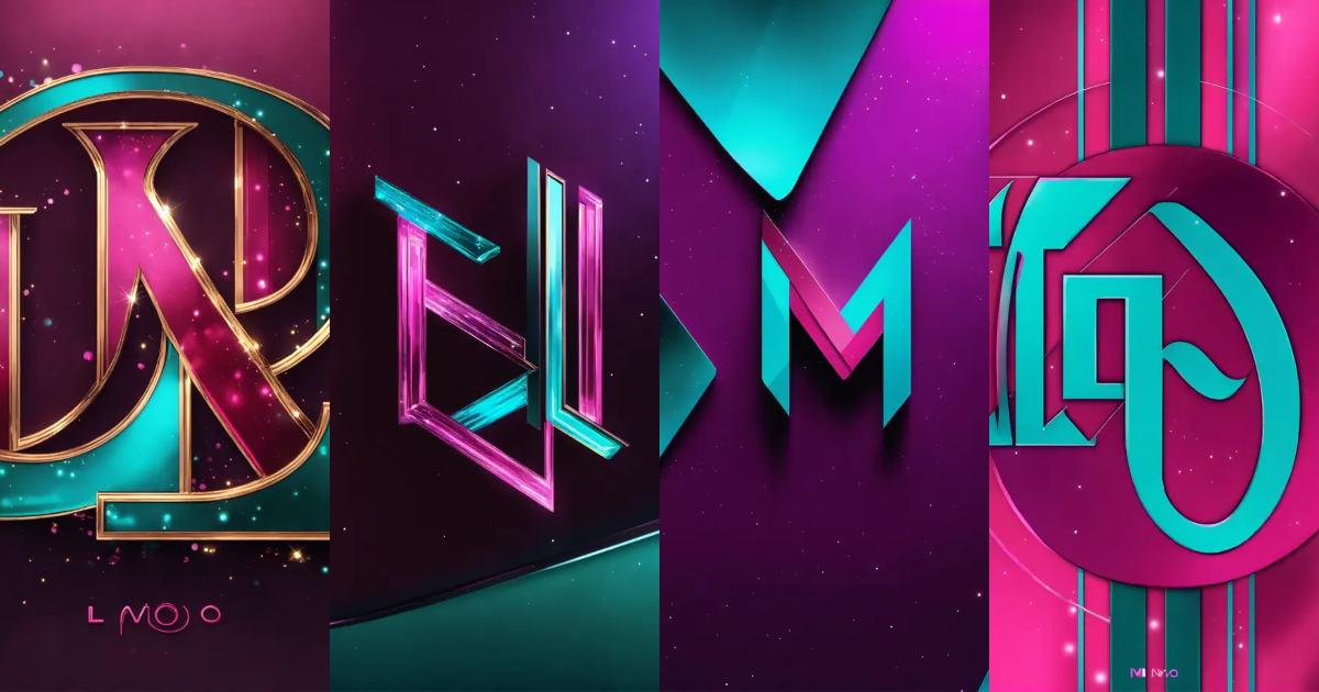 Lexica - Brand logo with outline shape, abstract, stylized letters L-M ...
