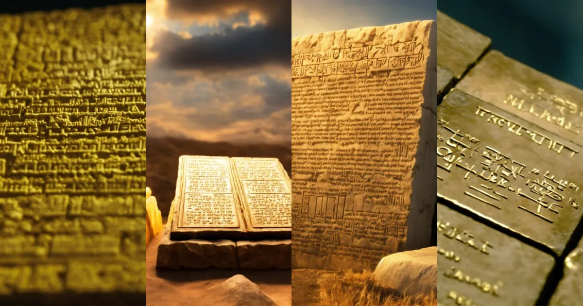 Lexica Stone Tablets Hz. In Moses' hands are the stone tablets of the