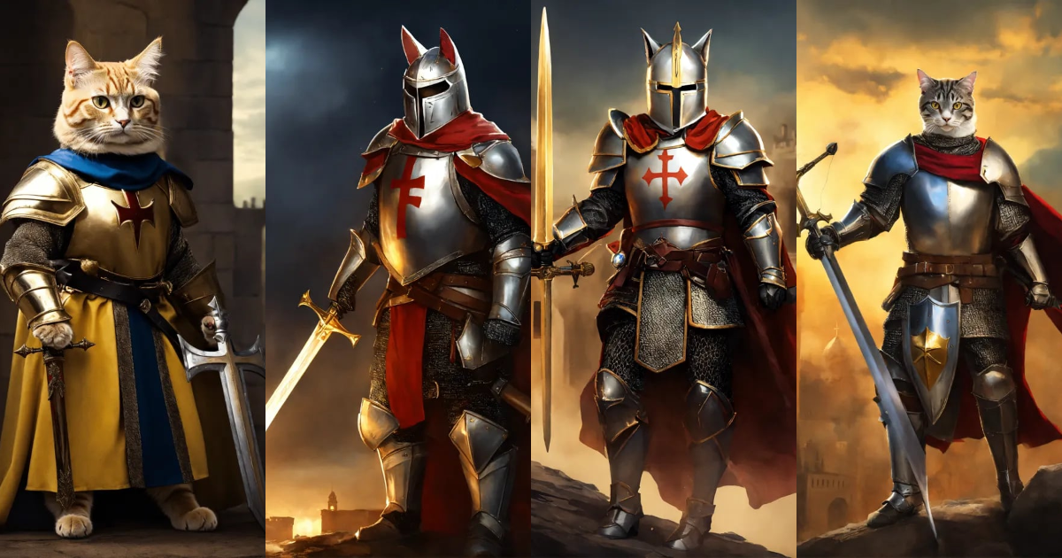Lexica - Cat as a crusader