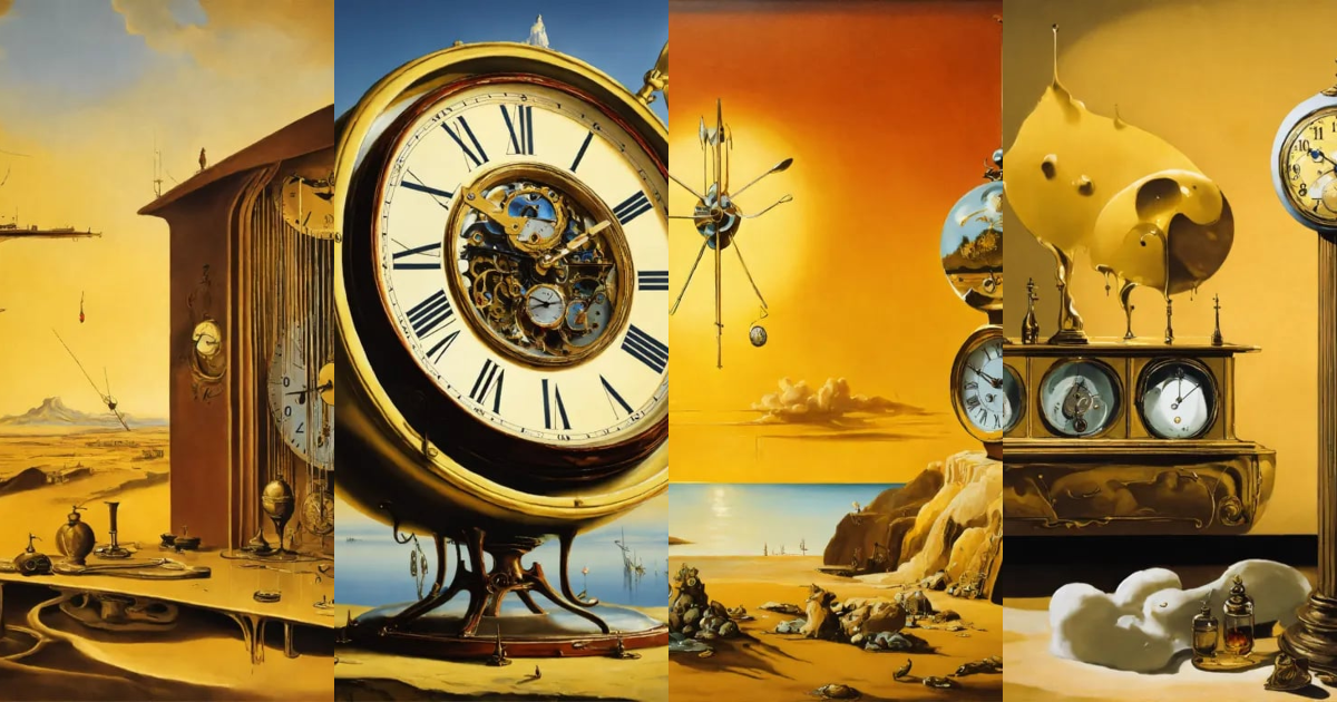 Lexica - Surrealism of Salvador Dali's melting clocks.