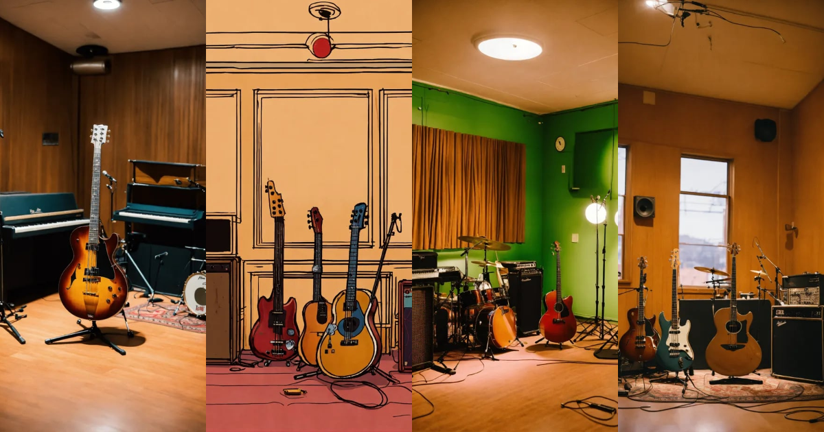 Lexica - Low quality liminal space empty band room lonely nostalgic ...