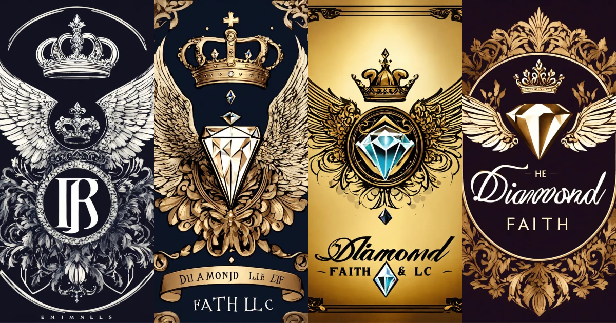 Lexica - The main element of the logo is a Diamond crown, wings with a ...