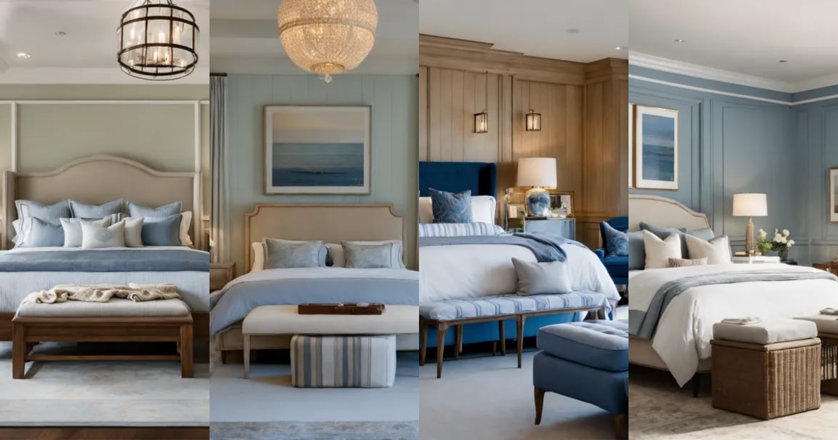 Lexica - Classic Luxury coastal Hamptons Style Bedroom