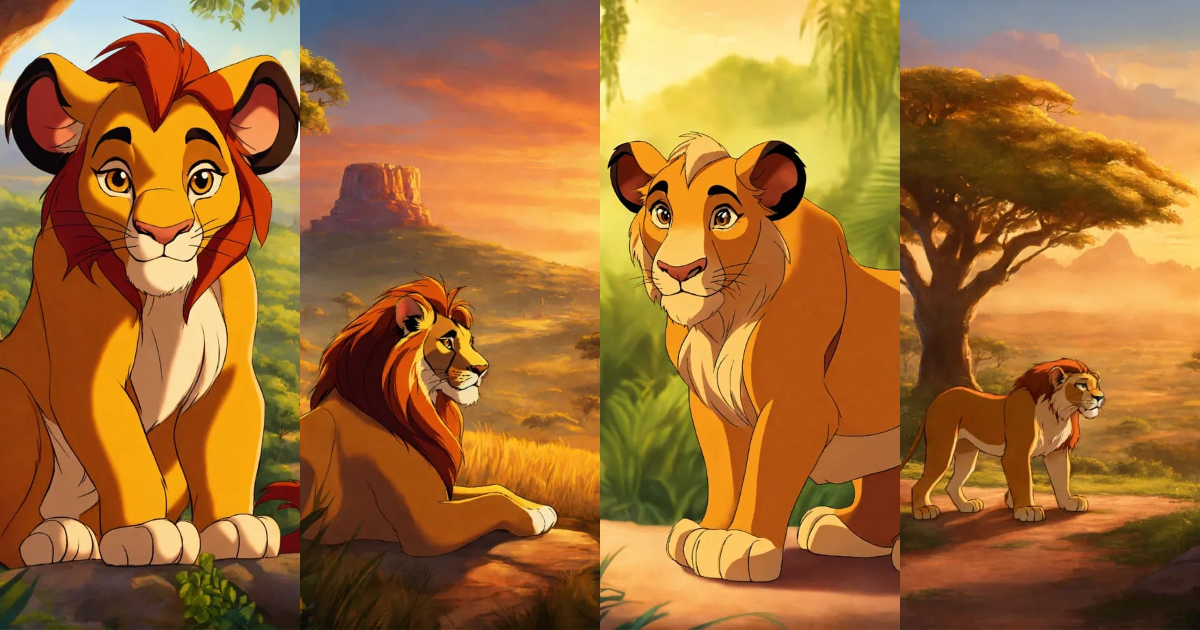 Lexica - Disney's beloved character Simba savanna