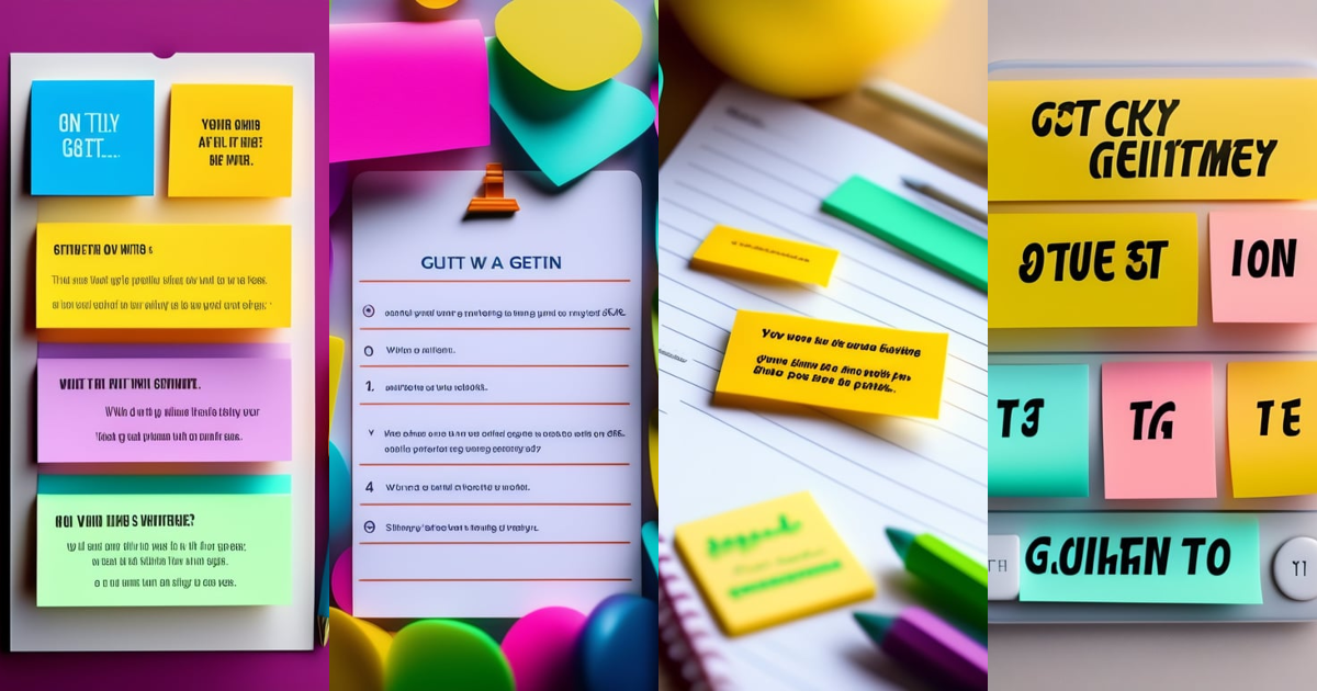 Lexica - Sticky notes Establish Clear Goals