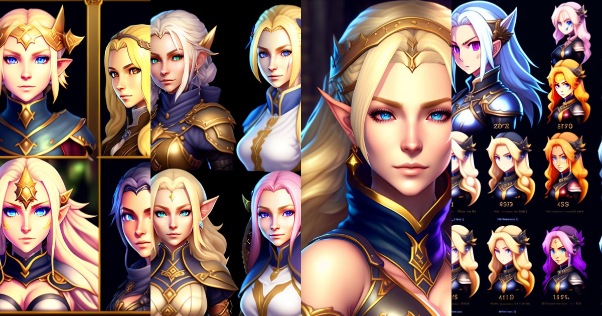 Lexica - Blonde female elf, 2.5d Unity sprite sheet, Octopath Traveller ...