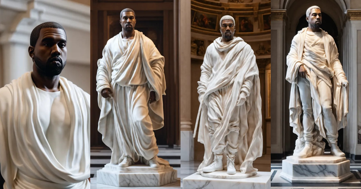Lexica - Photo of a kanye west renaissance marble statue, hyper ...