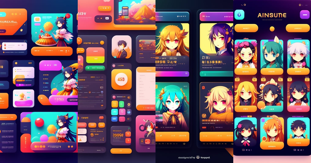 Lexica - Anime Game interface User interface Fantasy Colorful Whimsical ...