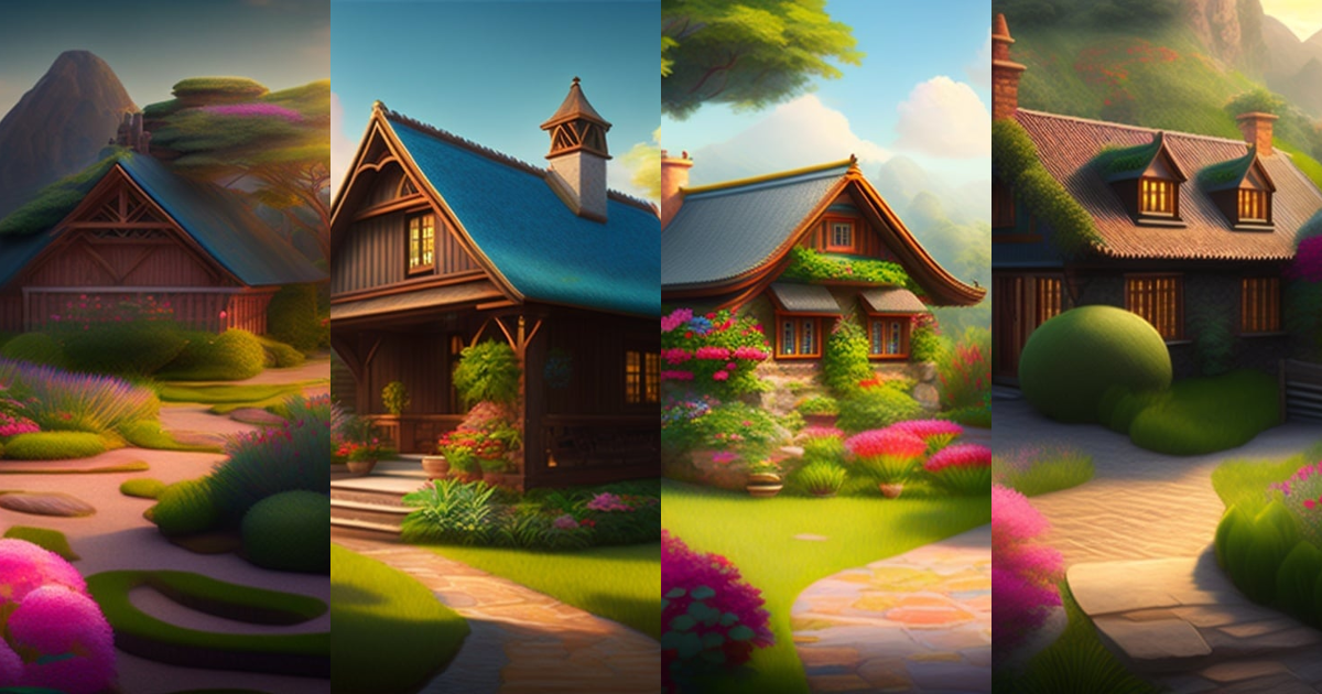 Lexica - A small village surrounded by lush greenery, with a mysterious ...
