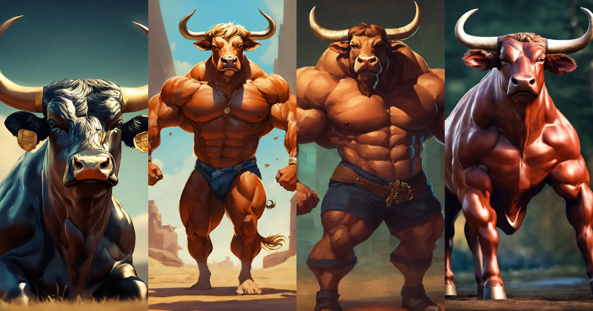 Lexica - A riped bull with abs that flex his arms